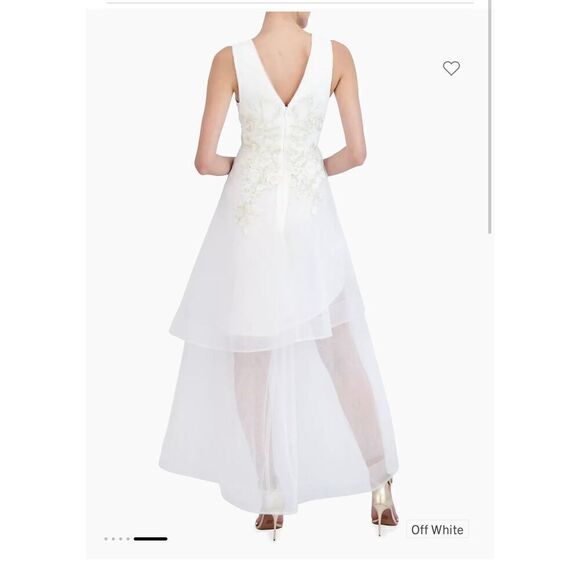 BCBGMAXAZRIA Embroidered Gown Bridal Maxi Dress size 4 - Picture 2 of 6